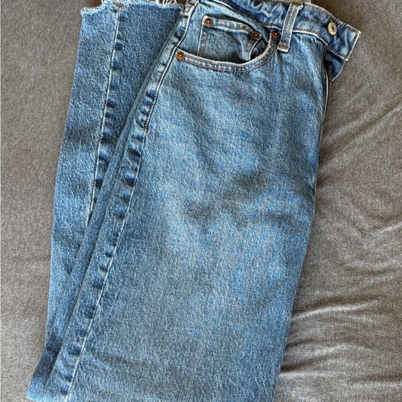 Abercrombie & Fitch High Rise Blue Jeans - Picture 6 of 7